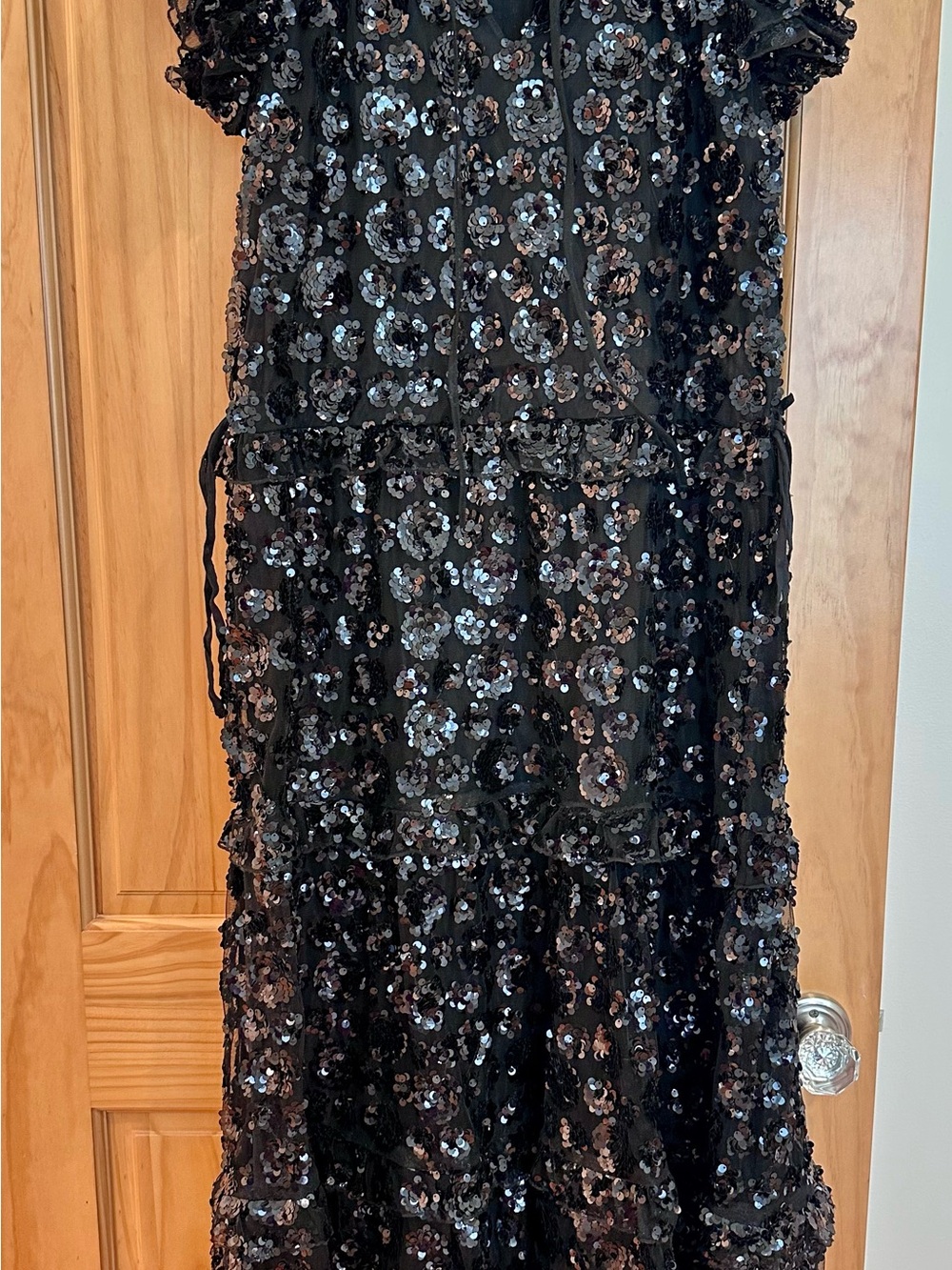 Victoria Dunn Black Sequin Dress
